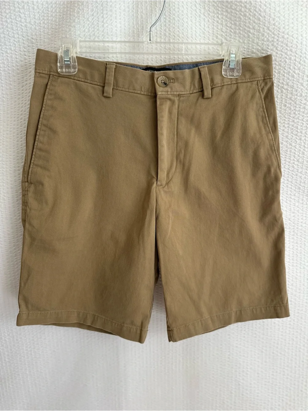 BANANA REPUBLIC Aiden Khaki Chino Shorts Size 30 Stretch 9” Inseam Men’s Casual
